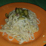 Fettuccine alla carbonara di zucchine